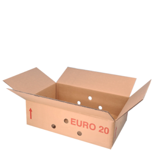 Hele Eurodoos 20 - 60x40x20 CM met gat van zware kwaliteit - Per 330 stuks (pallet)