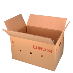Hele Eurodoos 34 - 60x40x34 CM met gat van zware kwaliteit - Per 330 stuks (pallet)